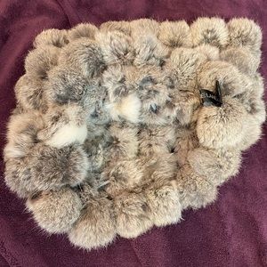 Adrienne Landau rabbit fur scarf